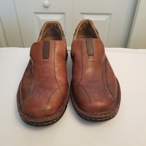 Clarks Unstructured Un.Sheridan Brown Leather Slip On Loafers Mens 9 M 80406